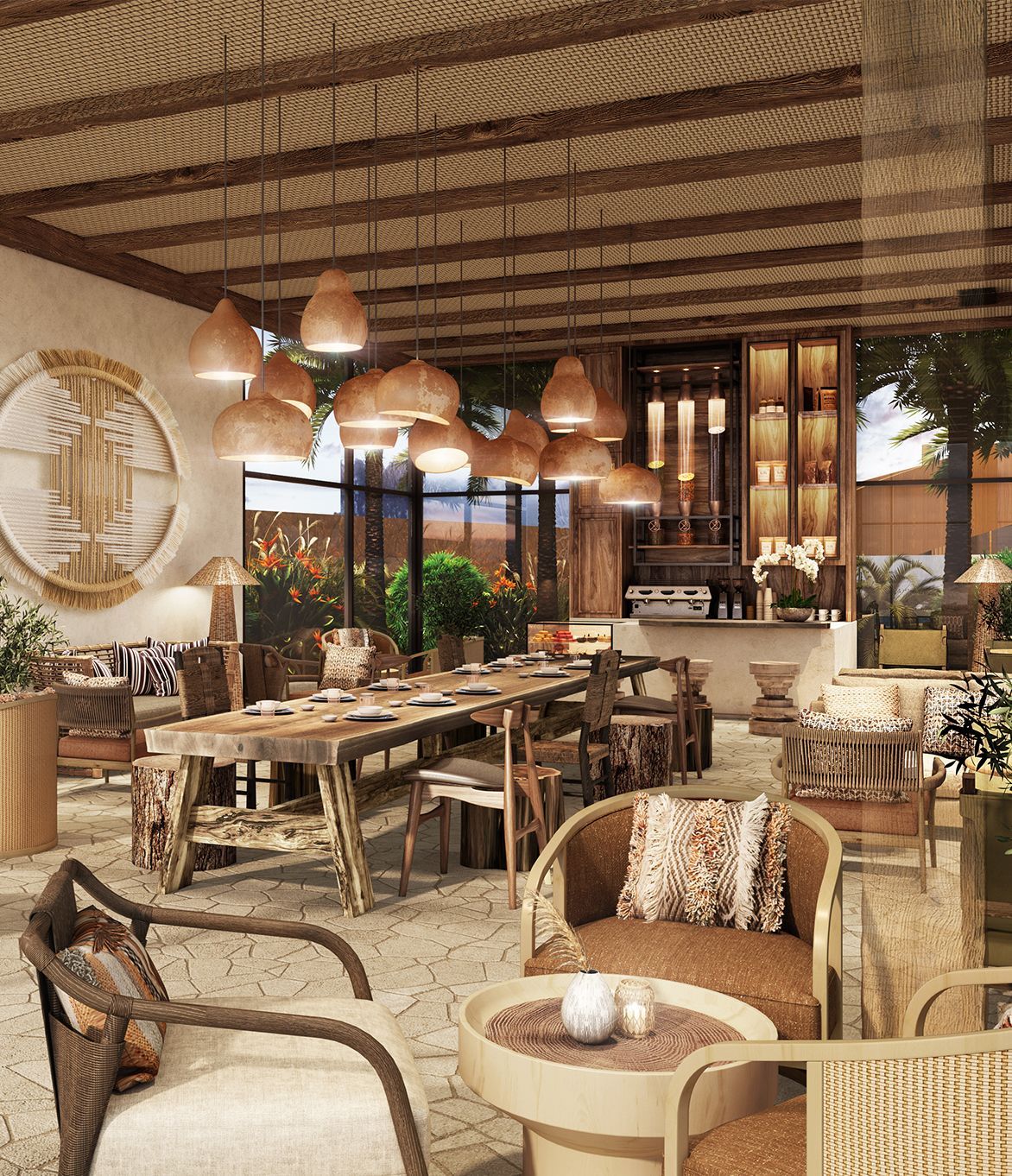 ENVI Al Nakheel Lodge Interiors Evoking Saudi S Date Tree Fields