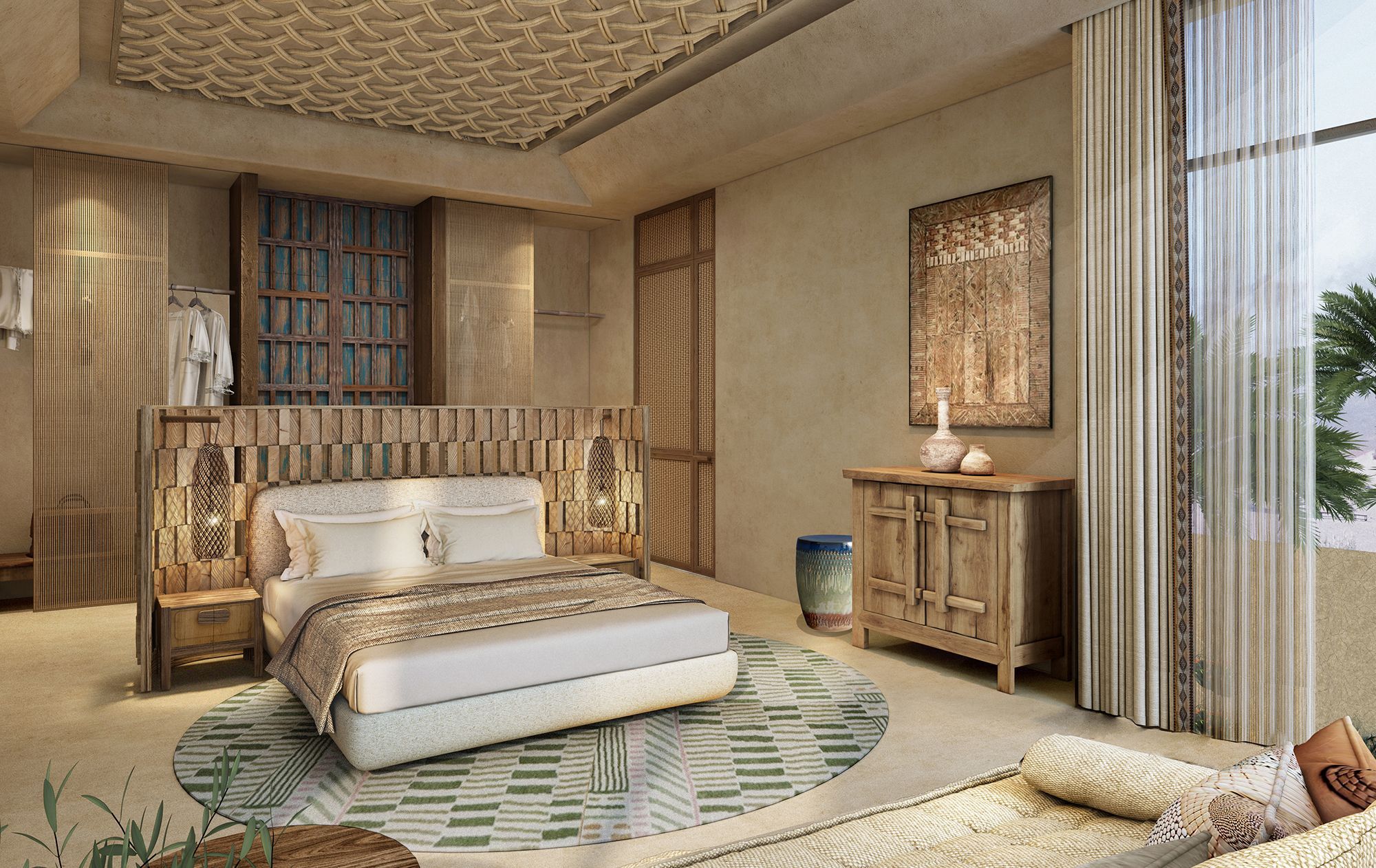 Envi Al Nakheel Lodge Interiors Evoking Saudi S Date Tree Fields