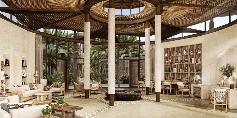 Envi Al Nakheel Lodge Interiors Evoking Saudi S Date Tree Fields